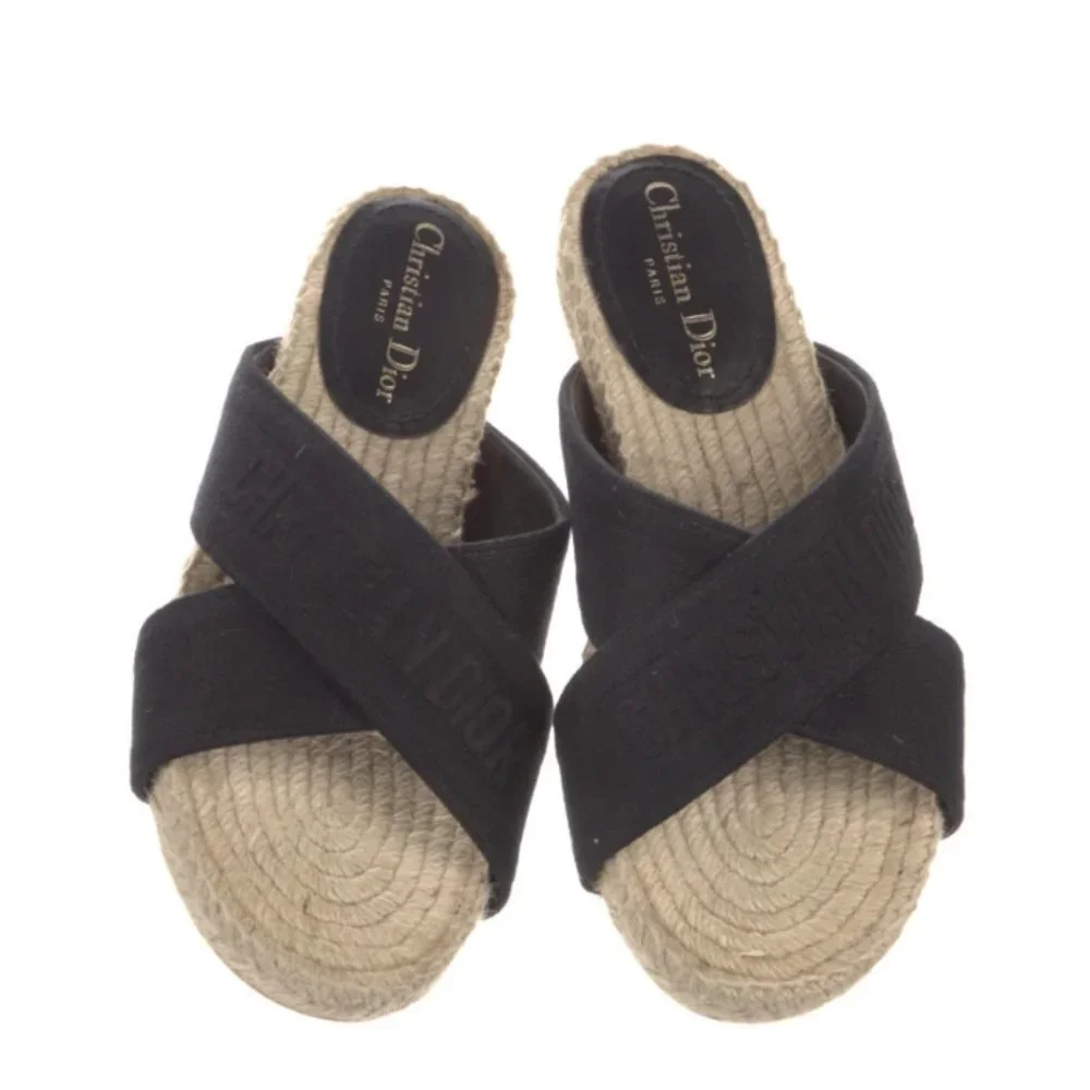Dior espadrille slide